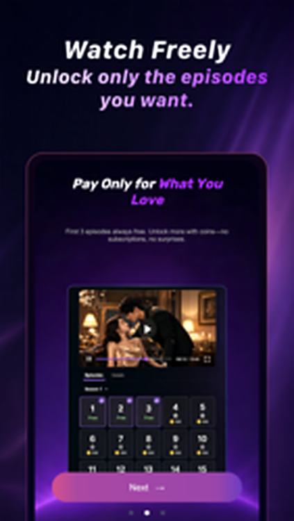 PURPLECAK app screen 2